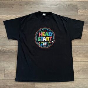 Head Start Oregon School‎ Teacher Men’s Black Graphic T-Shirt Size 2XL